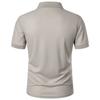 Europäischer und Amerikanischer Stil Herren Sommer Einfarbig Slim Fit Oberteil Mode Kurzarm Umlegekragen T-Shirt