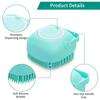 Sangelar Pet Grooming Bath Massage Brush with Soap and Shampoo Dispenser Soft Silicone Bristle for Long Short Haired Dogs Cats Shower