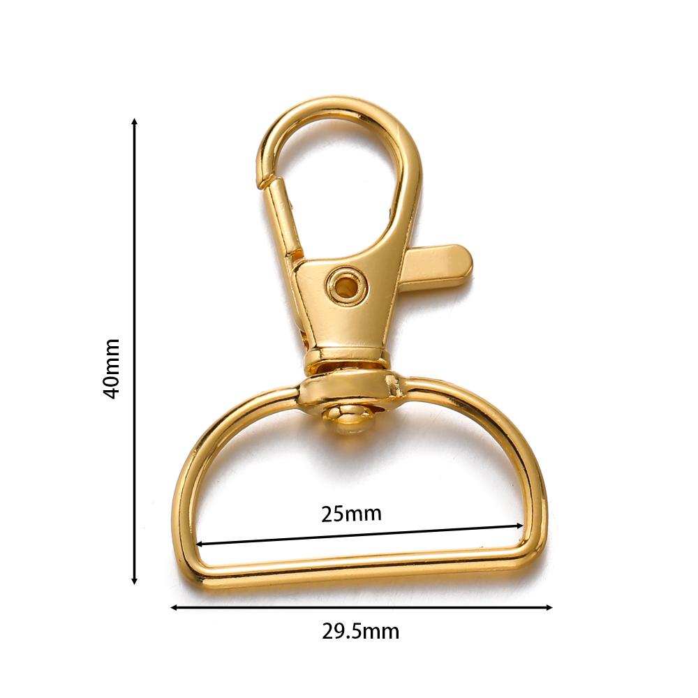 5/10Pcs Swivel Clasps D Rings Alloy Metal Lanyard Snap Hooks Clip Hook for DIY Keychain Bag Key Rings Jewelry Making Supplies