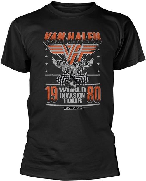 Van Halen 1980 World Invasion Tour T-Shirt Unisex Cotton All Sizes Reprint S