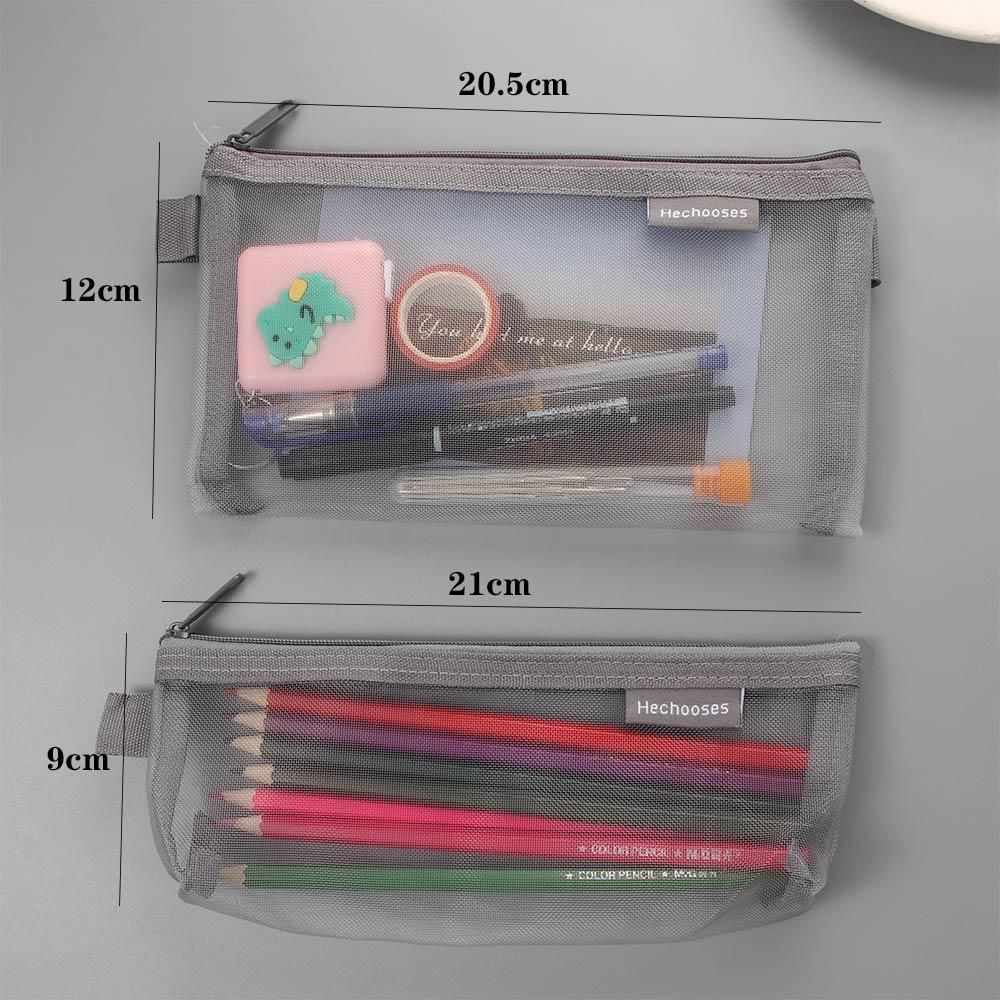 Office Supplies Simple Pen Box Transparent Pencil Bag Pen Bag Case Pencil case Mesh Pencil Case