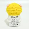 Funny Positive Card Fruit Toast Knitted Doll Home Desk Decoration Gift Christmas