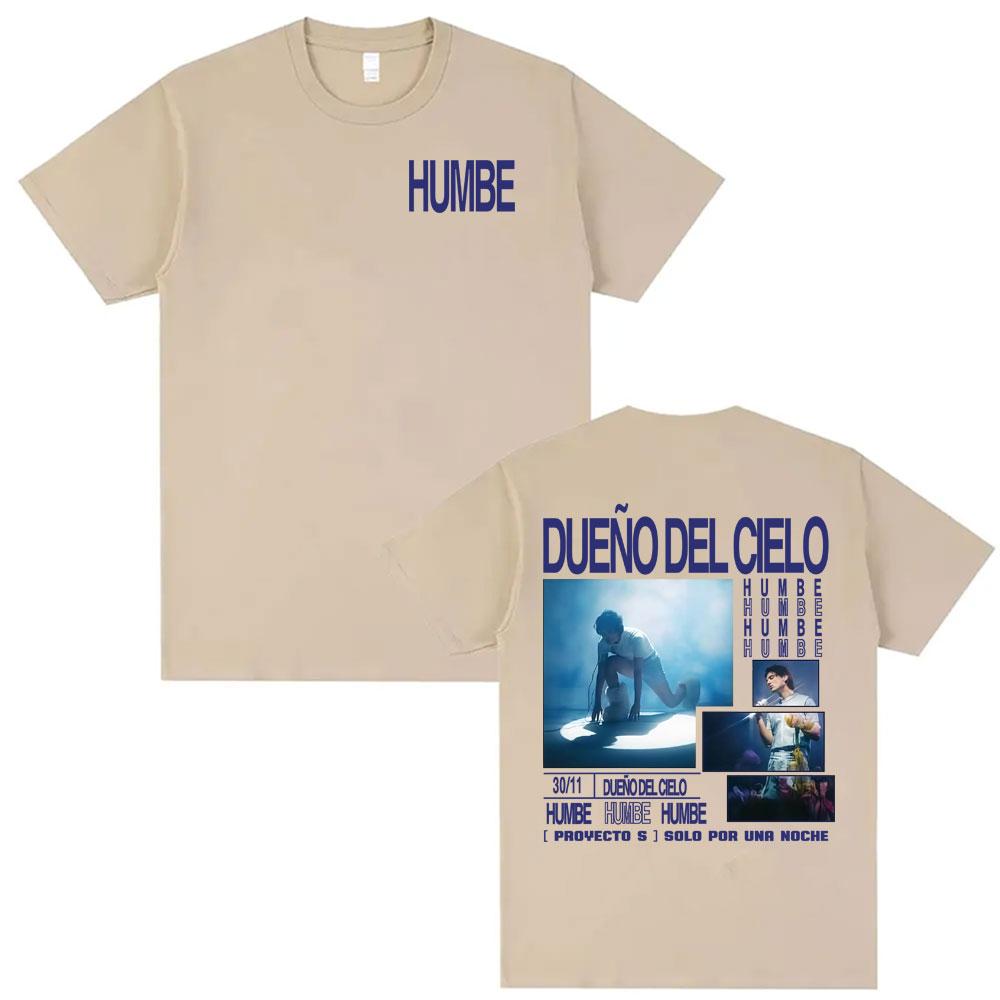 Humbe Dueno Del Cielo 2026 World Tour Tshirts Men Women 100 Cotton Cozy Short Sleeve T Shirt Summer Hip Hop Oversized Tshirt