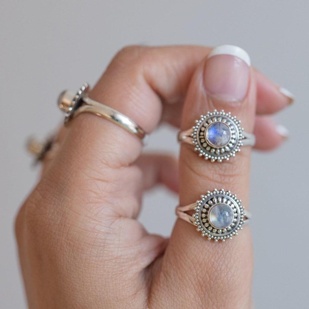 Five Finger Baguette Birthstone Ring by Sunrise Jewelrs • Best Friend Gift • Anniversary Gift • Adjustable Personalized Gemstone Ring •