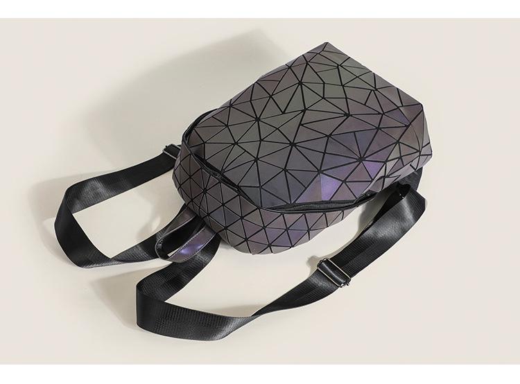 2026 Colorful Geometric Plaid Women's Fashion Backpack - Versatile Travel & School Bag