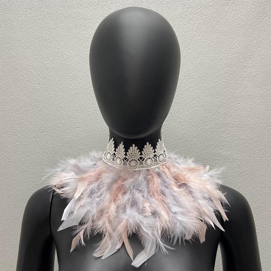Gothic Feather Shawl Stage Makeup Ball Costume Accessories