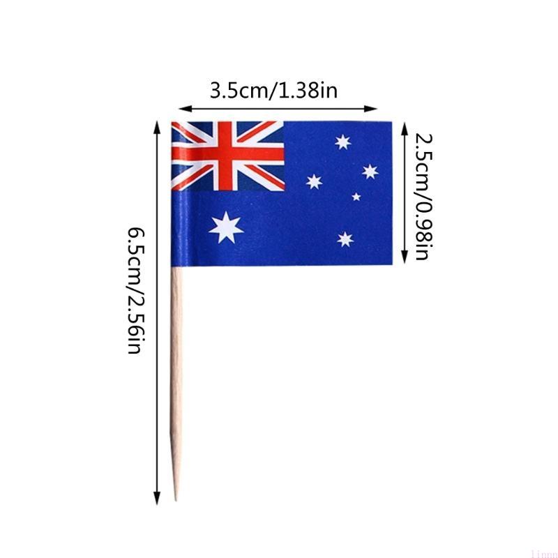 100 Different National Flag Toothpicks Flags Decorates Your Party and Restaurant Cocktails Flag