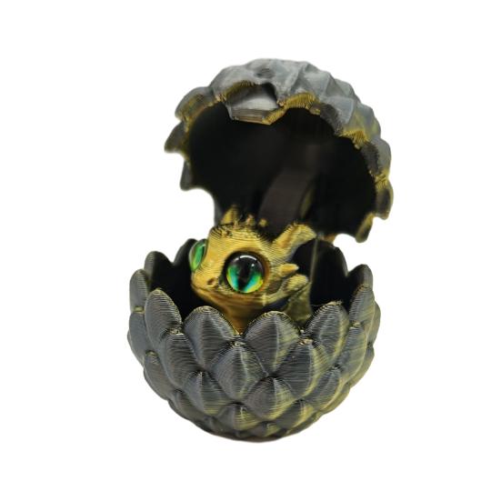 

3D-печатное украшение в виде яйца дракона, яркий цвет, маленький размер, игрушка для снятия стресса, очаровательная мультяшная статуэтка дракона