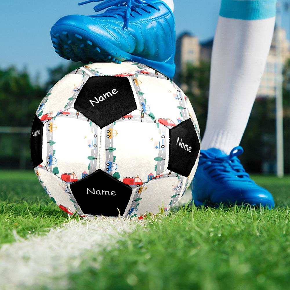 Custom Name Cute Cars Theme Size 5 Soccer Ball, Suitable for Both Indoor and Outdoor Matches, a Gift Suitable for Everyone.