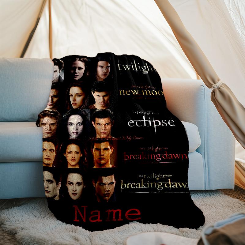 Personalized Custom Name Blanket - The Twilight Saga Print Design,Blanket for Sofa,Bed,Travel,Camping - Soft and Warm, Great Gift