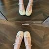 Spot Second Hair! Fashion Versatile New Miumiu Home Square Head T-button Thick Heel Bag Head Empty Sandals Women's Summer