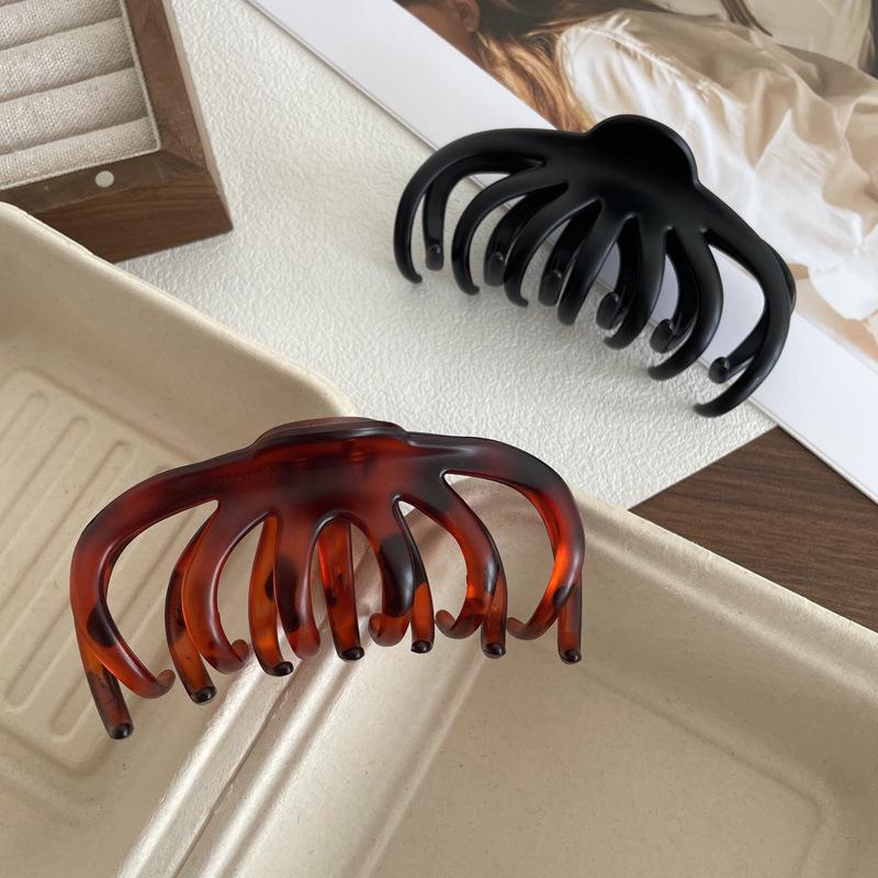 French Retro Large Hair Claw Clip for Thick Hair - 2024 New Style Shark Clip for Women