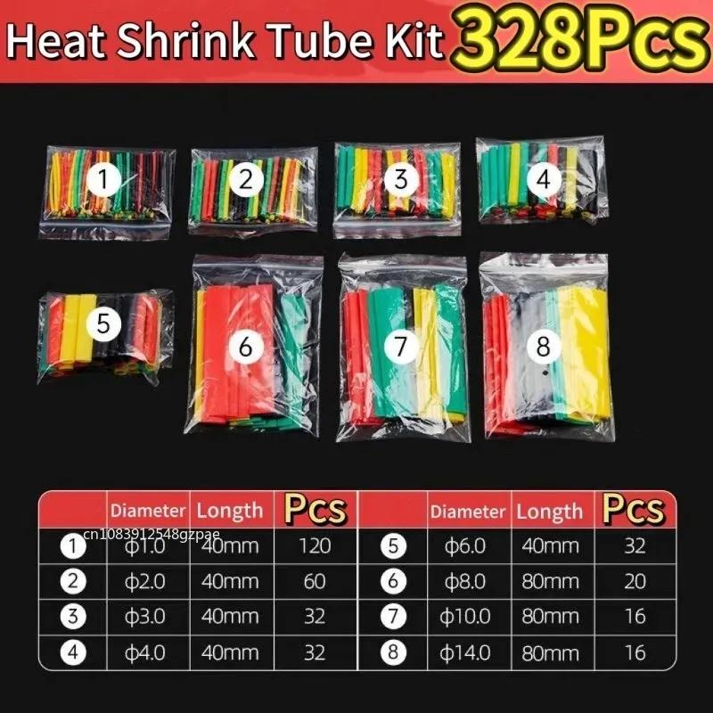 Insulation Sleeving Heat Shrink Tube Thermoresistant tube Kit Polyolefin Heat Shrink Tubing Wire cable Waterproof Shrink 2:1