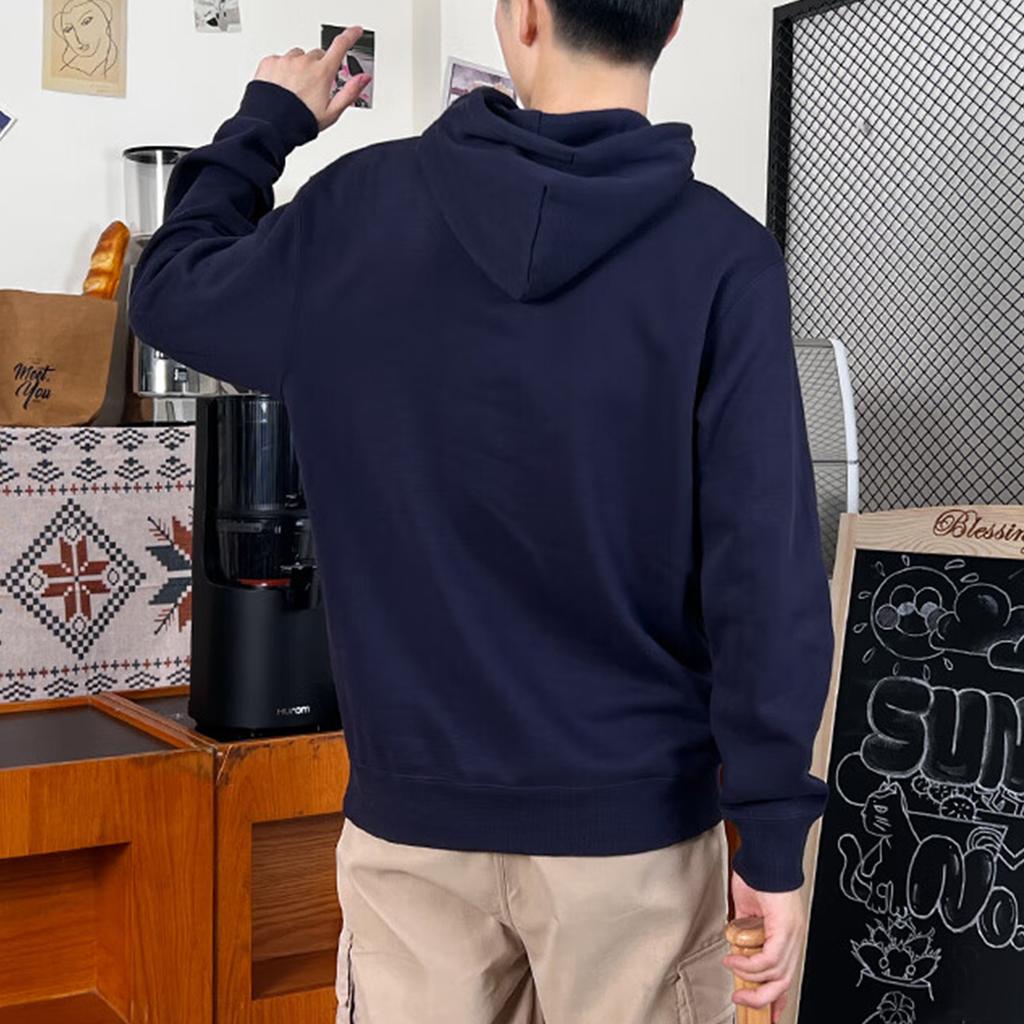 Puma Letter Hooded Long Sleeve Casual Sweatshirt Men Sweatshirt Navy-Blue 625313-16