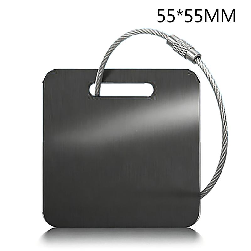 Stainless Steel Tag Keychain Lightweight Durable 1Pcs with Steel Wire Loops Luggage Keyring for Hiking Business Trip Use