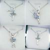 Kristall-Halskette Bunter Zirkon-Choker Tanzende Mädchen-Anhänger Halskette Tänzerin Anhänger Schmuck für Mädchen