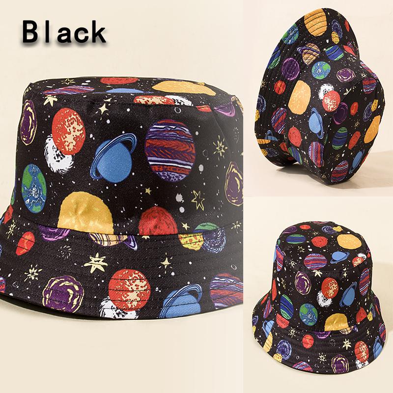 Pălărie Bucket Festival Graffiti Pălărie Fisherman Pălărie Căciulă Pălărie Hip-hop cu Imprimeu Planetă Pălărie cu Personalitate