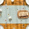 Artoid Mode Bunny Rabbit Floral Polka Dot Happy Easter Table Runner,Seasonal Spring Kitchen Dining Table Decoration for Home Party Decor 13x60 Inch