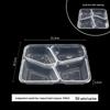 Disposable Rectangular 4-Compartment Lunch Boxes