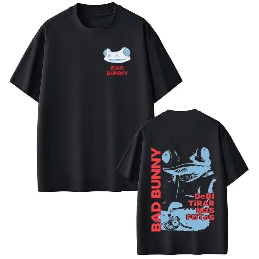 

Unisexs Women Clothing Fashion Hip Hop Short Sleeve Tshirt Rapper Bad Bunny Tshirt Debi Tirar Mas Fotos DTMF T Shirts Streetwear S