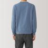 MUJI Washable Milan Rib Crew Neck Size AA0QYA4A Men's Sweater, Blue, L,