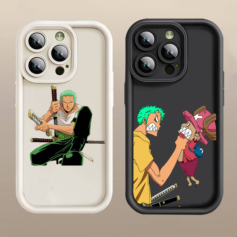 D-28 One Piece Zoro  Case for iPhone 15 14 13 12 8 Plus Samsung S24 S23 Ultra A04S A05S Huawei P40 P50 P60 Nova 11 Pro Max OPPO A17K Reno 10