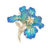 Elegant Floral Brooch With Enamel Craftsmanship And Imitation Pearls Detail For Women Jewelry Accessories