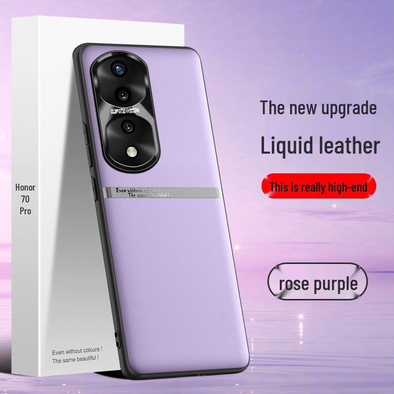 Honor 70 Pro Liquid Leather Phone Case: Anti-Fall & Anti-Fouling Protective Cover. Can Be Shipped Individually.