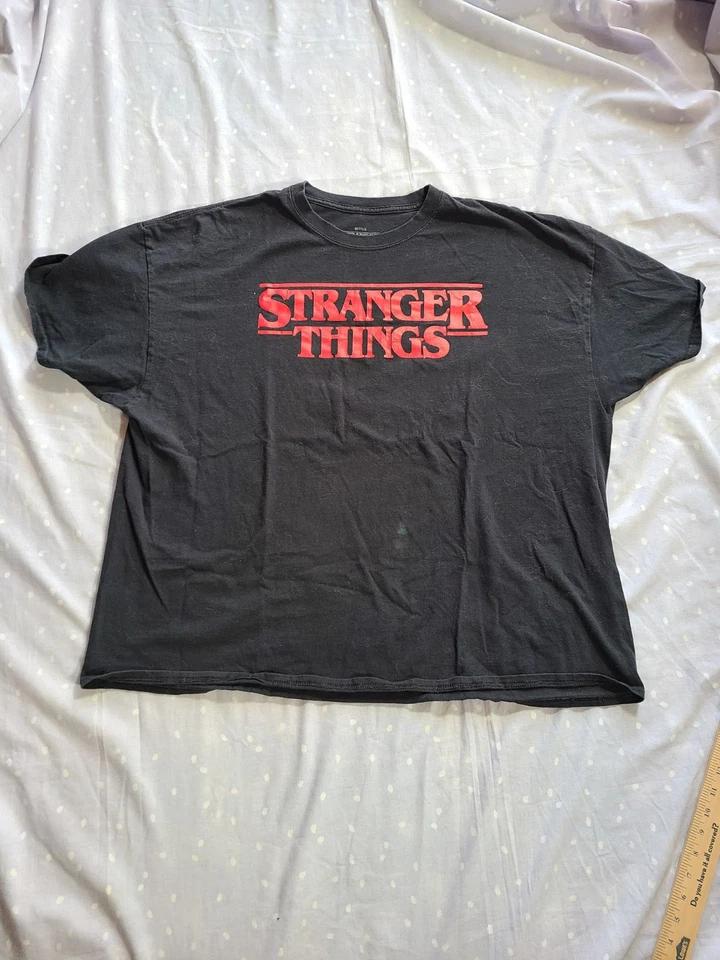 Мужская простая красная футболка с логотипом Stranger Things, размер 3XL, Netflix L