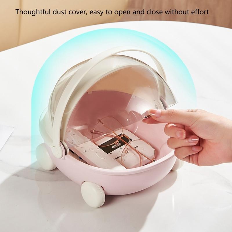 Creative Cradle Shape Desktop Storage Box for Organizing Toy Stationery and Small Items Featuring Flipping Lid Made from User Friendly Plastic