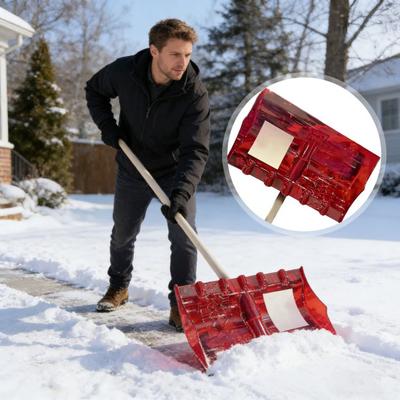 Snow Shovel 18-Inch Impact-Resistant Blade 15-Inch Wide Coverage Winter Snow Scoop Multipurpose Outdoor Tool