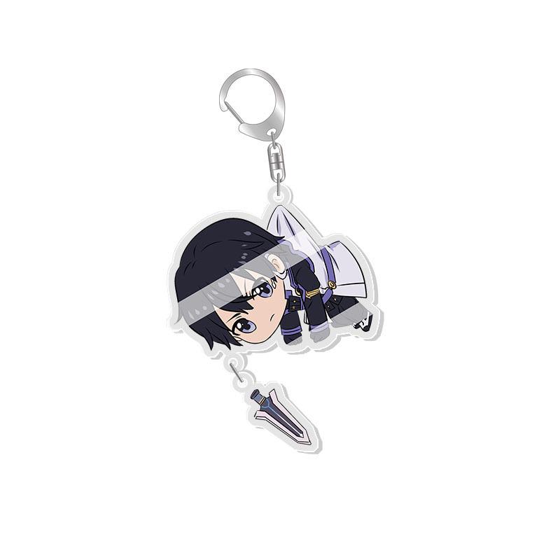 Sword Art Online Acrylic Keychain: Asuna, Sinon, Kirito Anime Charm