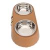 Double Pet Bowls Prevent Slip Stainless Steel Pet Food Water Bowls with Bowknot Decor Holder for Dog Cat