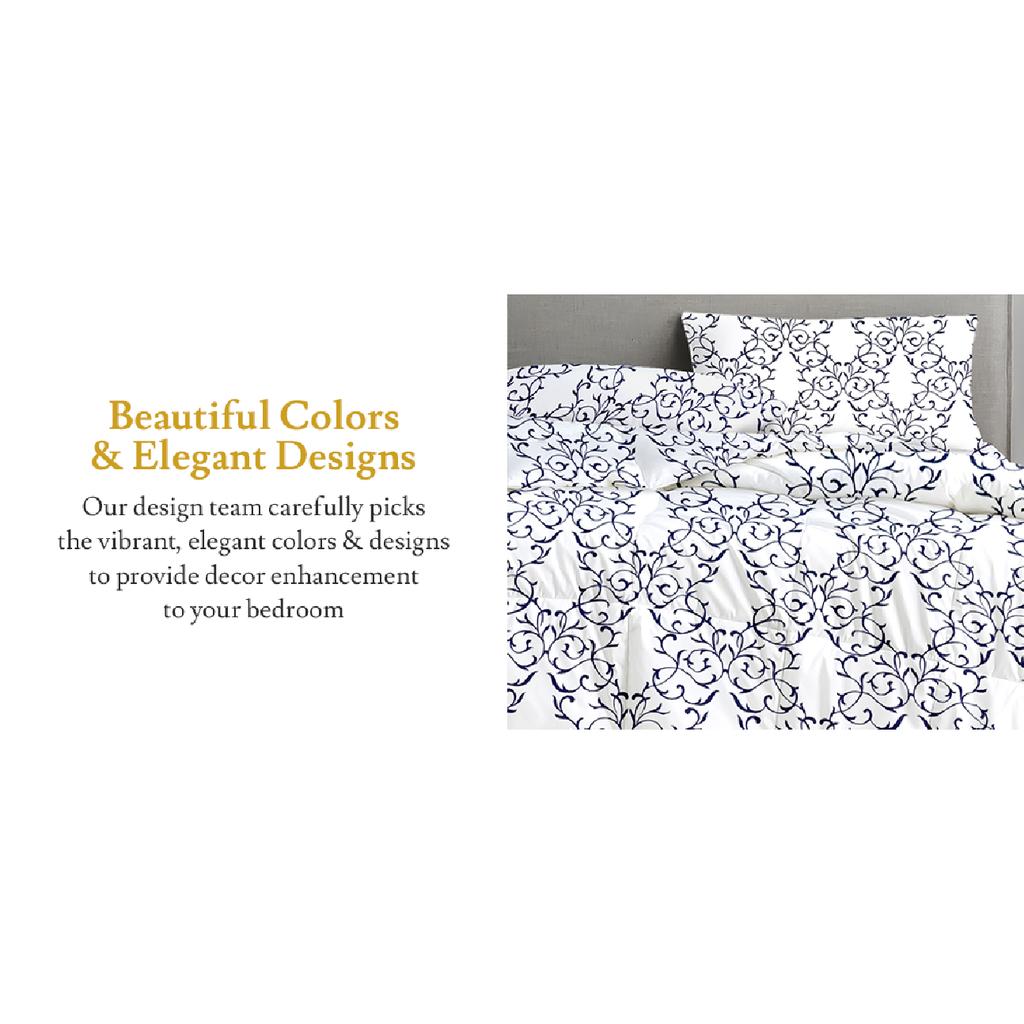 [Classic Collection 4in1 Comforter Set] Home de LuxeComforter Blanket Set - 1 Fitted Sheet, 1 Comforter Blanket & 2 Pillowcases -  New Designs