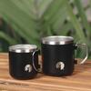Captain Stag (UE-3596) CS Vacuum Folding Handle Mug, 300ml, Stainless Steel, Black, Outdoor Cup, Mug, Tumbler