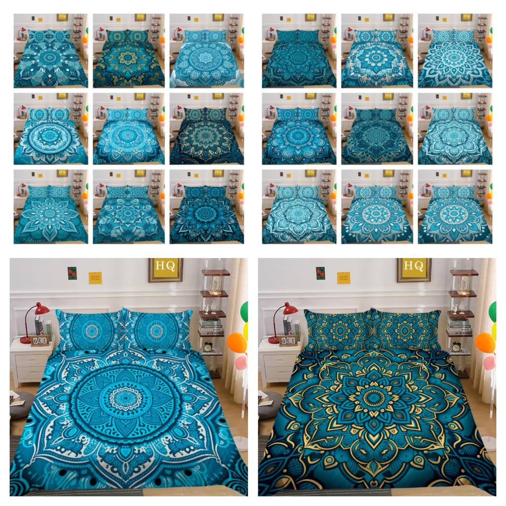 3D Beautiful Mandala Printing Woman Bed Set Cover Double Size Duvet Cover Polyester Comforter Cover Suit
