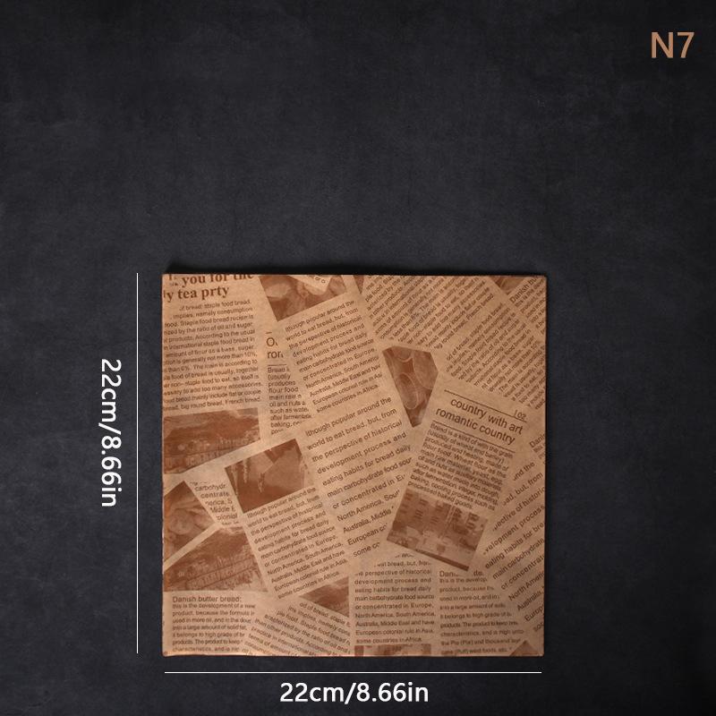 

Одноразовая 50 листов маслостойкой вощеной бумаги водонепроницаемая пищевая упаковка для бургеров, картофеля фри, хлеба, сэндвичей, бумага для выпечки фаст-фуда 7