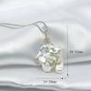 Large Pearl Pendant Natural White Freshwater Pearl Irregular Shape Handmade Silver Pendant Necklace Women's Silver Necklace