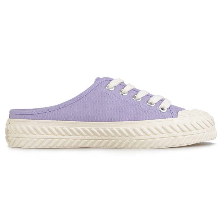 MLB Playball Mule Mules Slip Resistant Abrasion Resistant Low top Canvas Shoes Unisex Violet 32SHS1111-07V