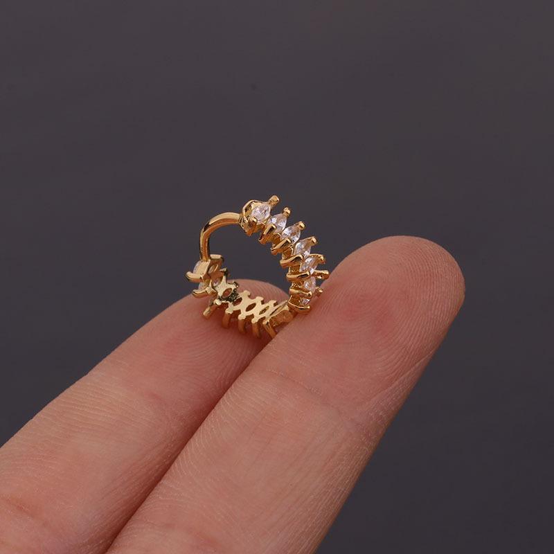 New Arrivals 1Pc Cz Cartilage Hoop Earring For Women Fashion Helix Tragus Daith Conch Rook Snug Lobe Ear Piercing Jewelry