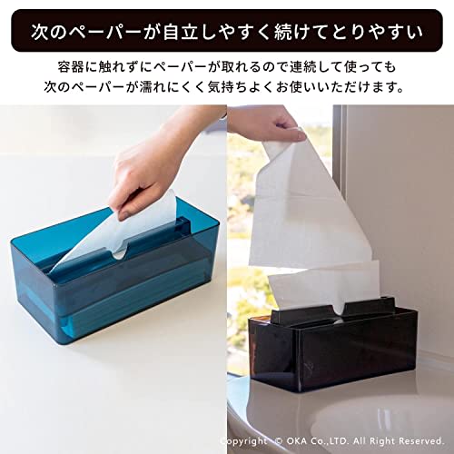 OKA Paper Towel Case, Lip Type, Brown (Commercial, Hygienic, Transparent)