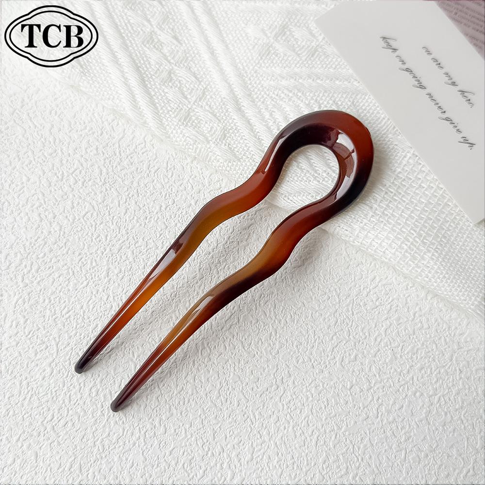 Elegant 2025 U-Shaped Japanese Korean Hairpin Clip for Buns
