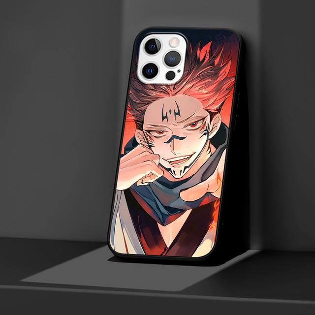 Jujutsu Kaisen Case For Iphone 14 11 13 Pro Max 12 Mini Xr 7 8 Plus Se 2020 Xs 6 6s +Coque Black Soft Mobile Phone Bag Cover