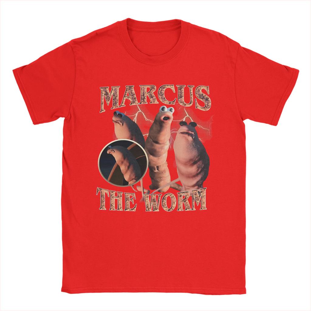Marcus The Worm Funny Memes Merch Unisex T Shirts Cotton Tee Graphic Tshirt Clothes