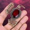 Red Fire Labradorite Pendant Copper Wire Wrapped Bird Pendant Gemstone Jewelry