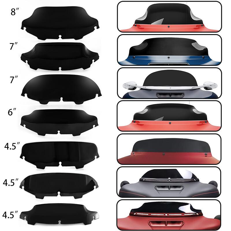 4.5inch Windshield Windscreen Black Fit For Harley Electra Street Glide 1996-13