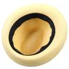 Excellent CHANEL COCO Mark Ribbon Fedora Straw Hat Beige Gray Pile Women M 22S Used