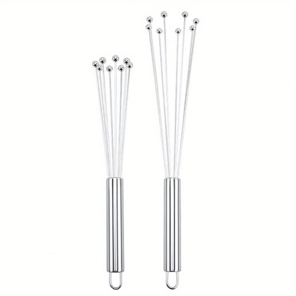 1PC Handheld Egg Beater Rust-proof Egg Wave Bead Whisk Set Handheld Egg Cream Whisk Kitchen Baking Tools