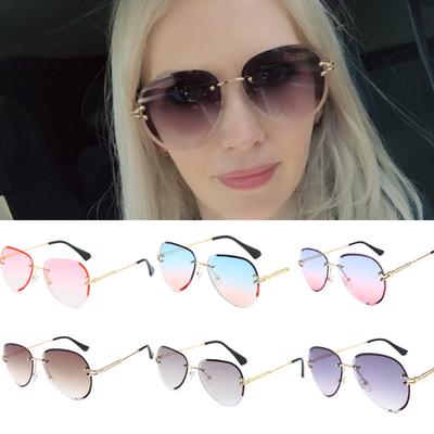 Moda Vintage Bezramkowe Okulary Przeciwsłoneczne Kobiety Luksusowe Damskie Okulary Przeciwsłoneczne Odcienie Okulary Przeciwsłoneczne Kobiety Feminino