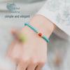 Turquoise & Southern Red Stone Women's Bracelet - Elegant Natural Design for Good Luck